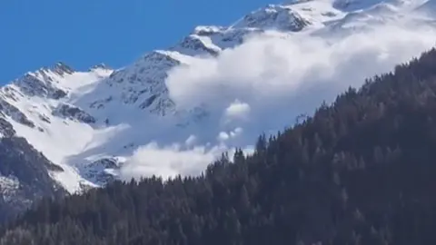 Avalanche in French Alps