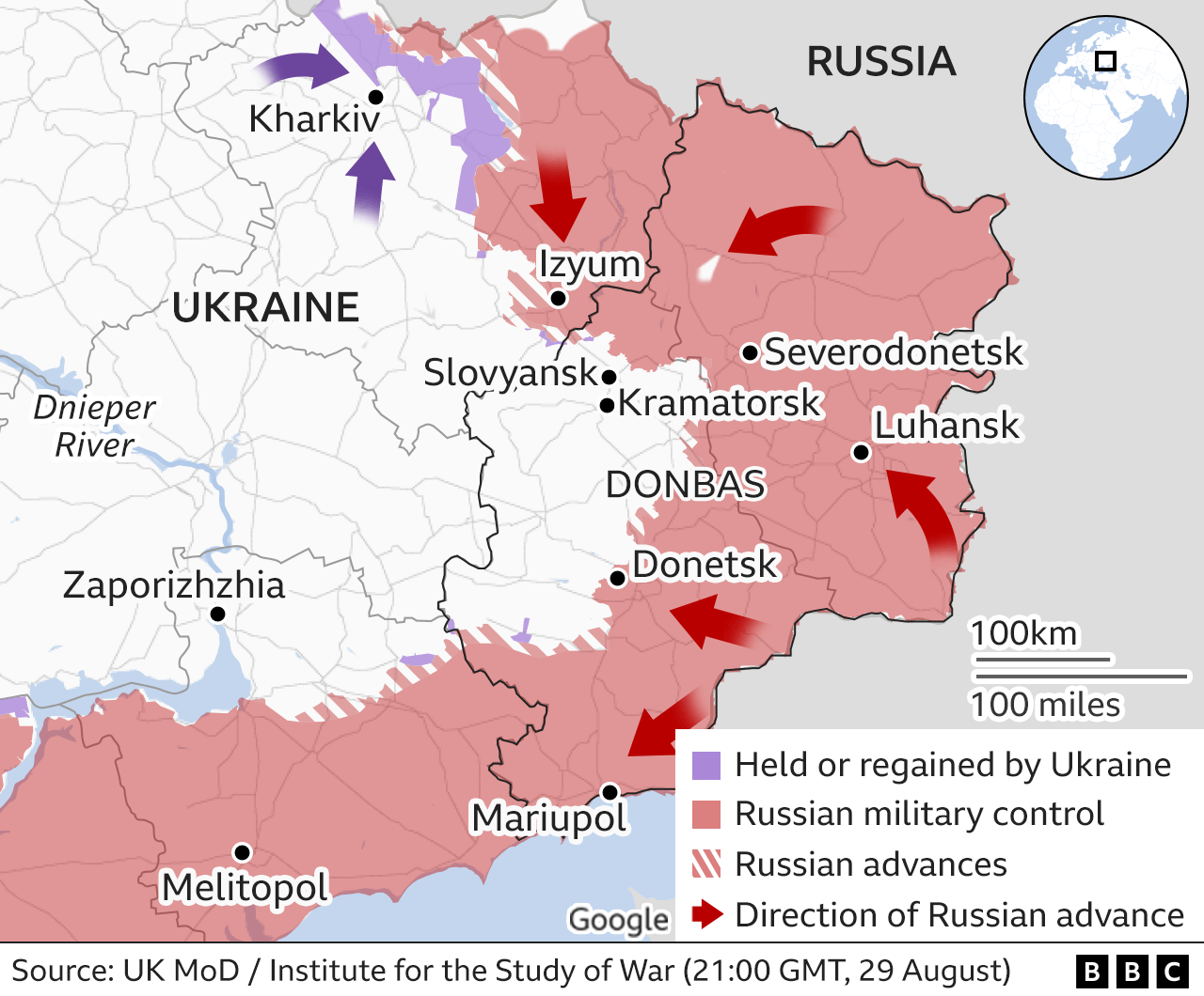 Лисичанск карта боевых