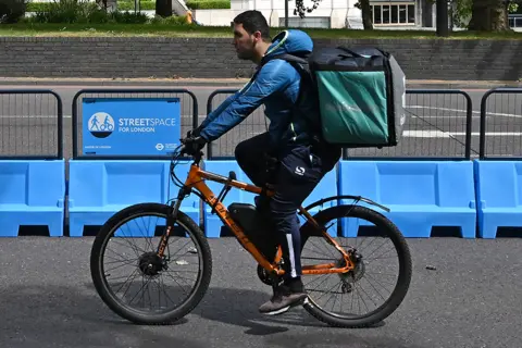 Getty Images Deliveroo driver, central London