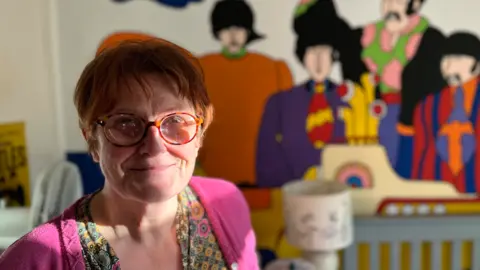 BBC Sue Antrobus in her spare room