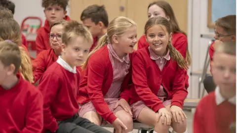 PA Media Pupils from Tonyrefail Primary School in Rhondda Cynon Taf were given lesson from Census officials