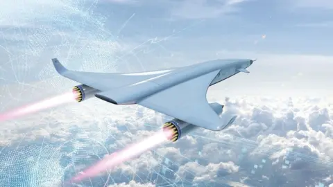 Reaction An illustration of Reaction Engines on a hypersonic vehicle