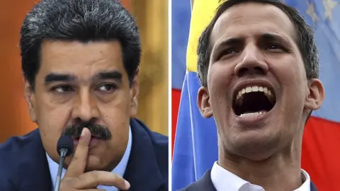 Getty Images Venezuelan President Nicolás Maduro and opposition leader Juan Guaidó