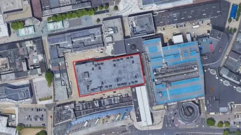 Basildon Council An aerial view of the former Debenhams Store in Basildon