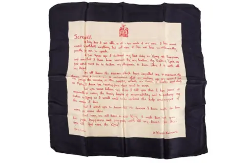 Chiswick Auctions Abdication scarf