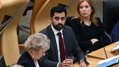 Getty Images Humza Yousaf in Holyrood