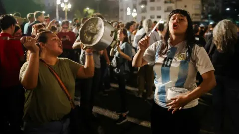 Demonstrators protest against Argentina's new President Javier Milei's adjustment policy in Buenos Aires