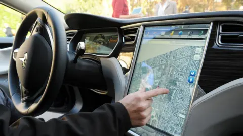 Getty Images Interior of Model 3 Tesla