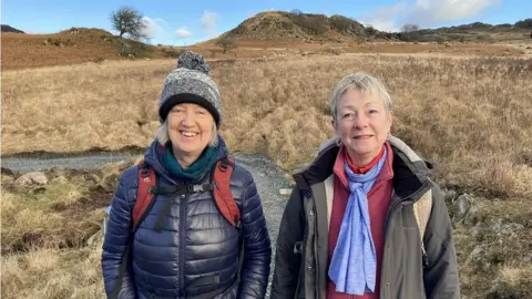 Walkers Pauline Ward and Gillian Beeson