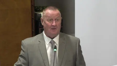 BBC Retired firefighter Alan Moore gives evidence