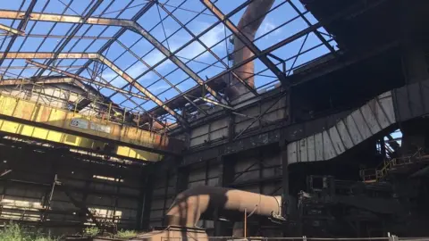 Inside Redcar blast furnace