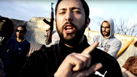 YouTube/Josep Valtonyc The 24-year-old rapper Josep Miquel Arenas Beltran frequently criticises Spain's political situation in his songs