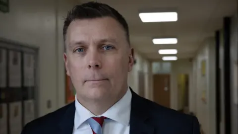 Tom Pilston / BBC Head teacher Ciran Stapleton