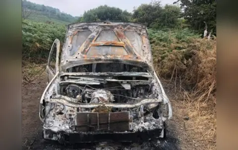 Friends Of Eston Hills Burnt out cars on Eston Hills