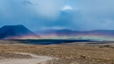 Josh Okun Ok in Iceland, a volcano which used to be the site of the glacier Okjokull