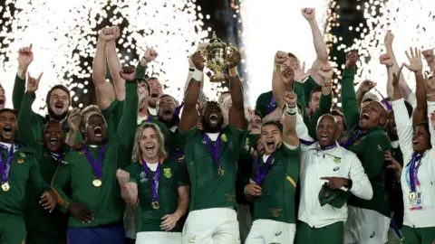 Getty Images South Africa's winning rugby cup team