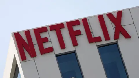 Reuters Netflix logo on building