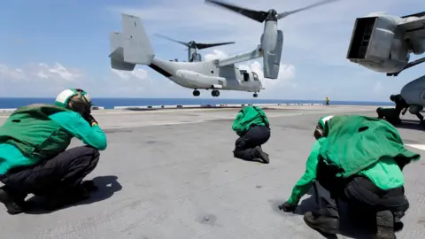 Reuters The US military is evacuating personnel from the US Virgin Islands