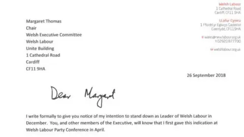 Carwyn Jones letter to Welsh Labour