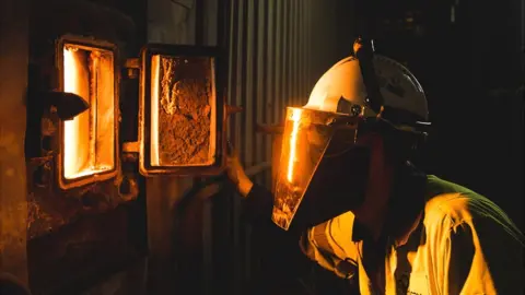 Daniel Lewis/Drax Biomass furnace at Drax Power Station