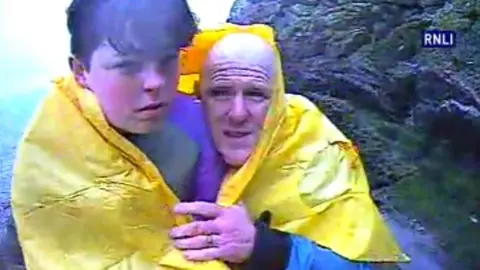 RNLI Paul Rowlands and son, Joe