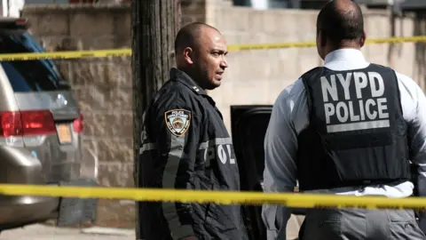 Getty Images NYPD police at crime scene