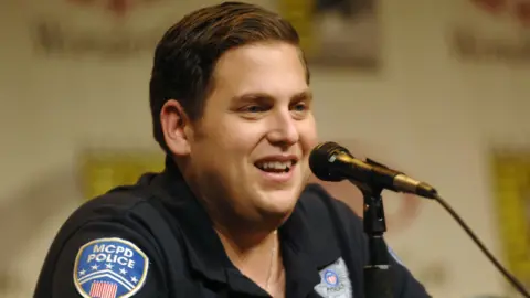 Getty Images Jonah Hill at a press conference