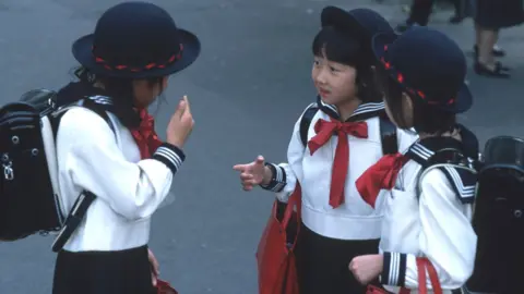 Getty Images Japanese schoolgirls, 1990 file pic