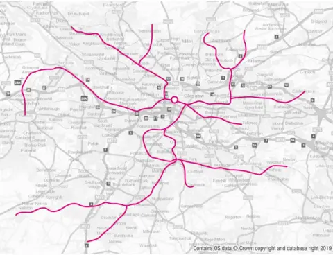 Glasgow Connectivity Commission A map of how the Glasgow Metro could look