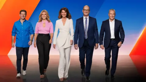 Seven Network Sam Mac, Edwina Bartholomew, Natalie Barr, David Koch and Mark Beretta