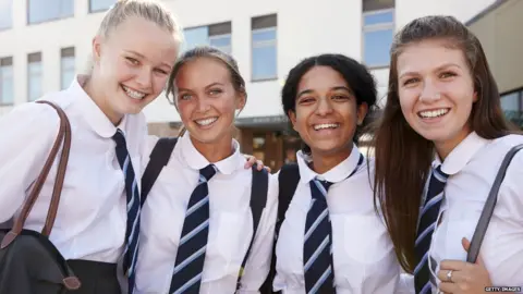 Getty Images Cheerful girls