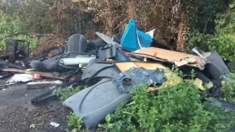 Mendip District Council Fly tipping in Somerset