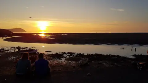 Beryl Bradley Sunset at the River Nevern estuary