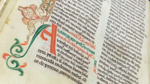 Phil Morley 12th Century manuscript close-up