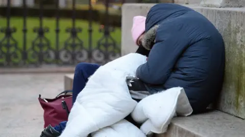 PA Media File image of two anonymous rough sleepers in London