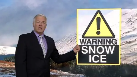 BBC Derek Brockway with weather warning