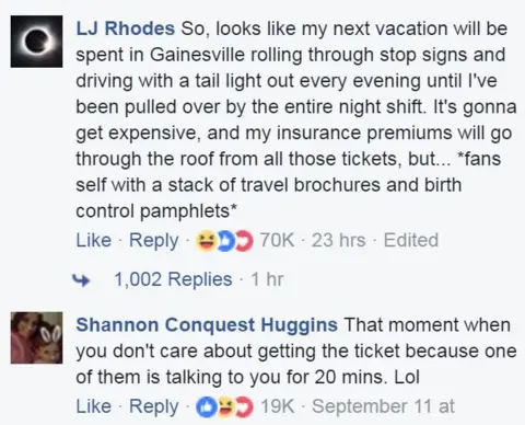 Facebook Screenshot of Facebook comments