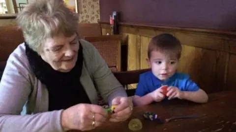 Violet with her great grandchild