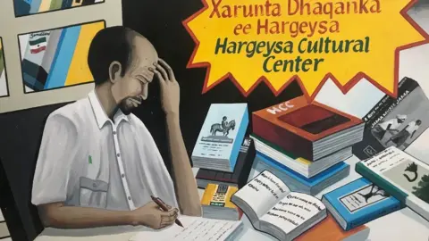 Mary Harper Drawing of man writing