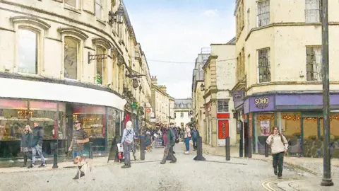 Bath & North East Somerset Council An illustration of Upper Borough Walls