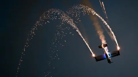 Getty Images Firebirds pyrotechnic air display at Bournemouth Air Festival 2022