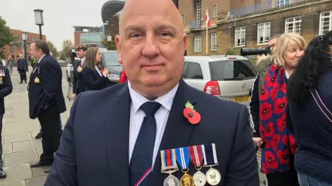 SHAUN WHITMORE/BBC Norwich Armistice Day