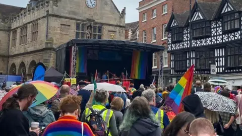 Shrewsbury Pride A stage on Market Square