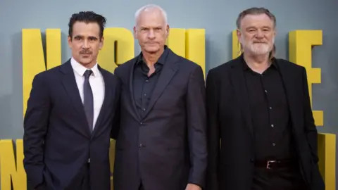 EPA Colin Farrell, Martin McDonagh and Brendan Gleeson