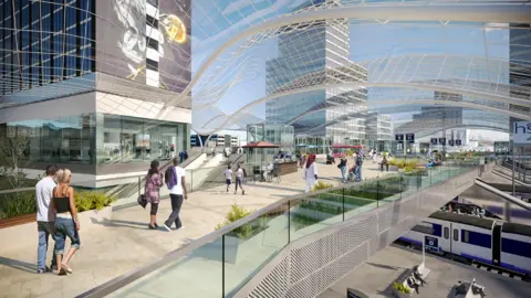 Leeds City Council Artist impression of station