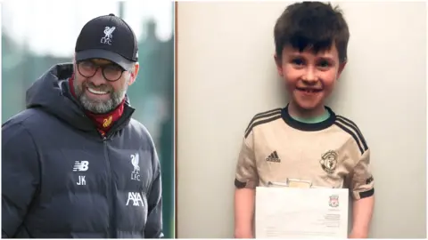 Daragh Curley and Jurgen Klopp