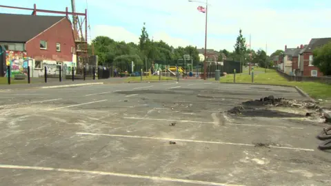 BBC Site where bonfire had been built