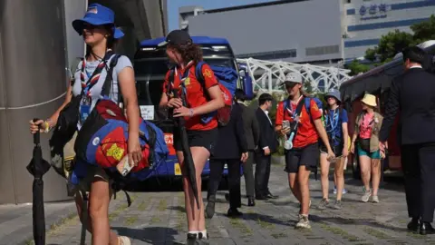 EPA British Scouts arrive at a hotel in central Seoul, South Korea, 05 August 2023