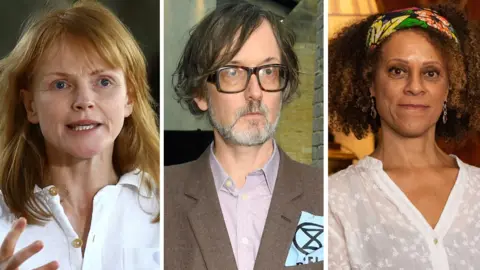 Getty Images Maxine Peake, Jarvis Cocker and Bernardine Evaristo