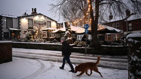 Getty Images Snows covers Oxton in Birkenhead